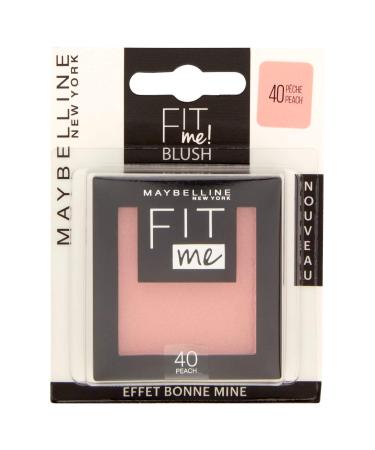 Maybelline New York - Blush Powder Fit Me! - 40 Peach - 4.5 g 40 Peach Naked 4.5 g (1 pack)