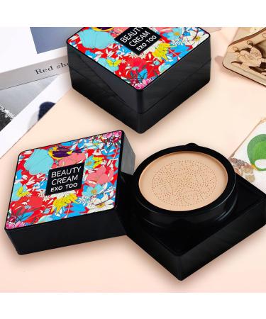 Roinaid CC Cream Cushion Foundation Mushroom Air Cushion CC Cream Beauty Cream Exo Too Cushion Foundation Korean Brightening Long-Lasting Liquid Primer - Buy Online on SooperMarket.com