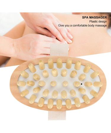 Body Massage Brush - Handheld Natural Wood Scrubber for Smooth Skin & Anti-Cellulite | Best Hair & Muscle Massager - Buy Online on SooperMarket.com