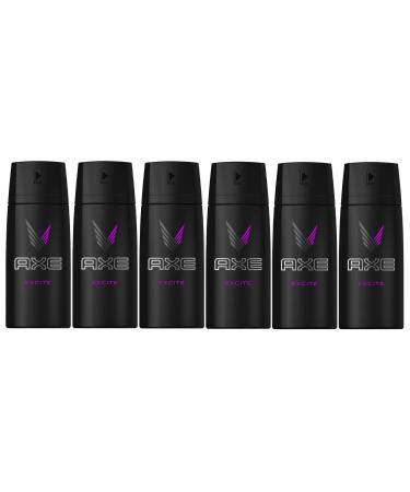 Axe Axe excite body spray & deodorant. 48 hour odor protection! energized & fresh! 6 Count