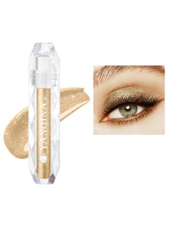 Glitter Liquid Eyeshadow Makeup Eyeshadow Diamond Sequins Shadows Repair Pearl Eye Makeup Brightening Liquid Highlighter Eye Shadow Waterproof Lasting Brown