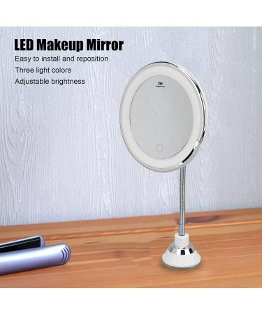 Mirror With Lights Lighted Makeup Mirror With Magnification Rechargeable Double Side 3 Color Lighting Makeup Mirror Dimmable Vanity Mirror With Touch Control 360 Rotation Standing Desk Mirror Suction - Buy Online on SooperMarket.com