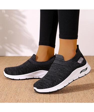 Rytejfes Women's White Waterproof Wedge Heel Sneakers - Stylish Laced Walking Shoes & Slip-On Flats in Blue & Black - Size 40 EU - Buy Online on SooperMarket.com