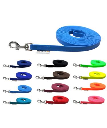 Drag line for dogs Biothane dog leash medium / large dog width 16mm / 3m / 5m / 10m / 15m (1m without hand loop light blue) 1m without hand loop light blue