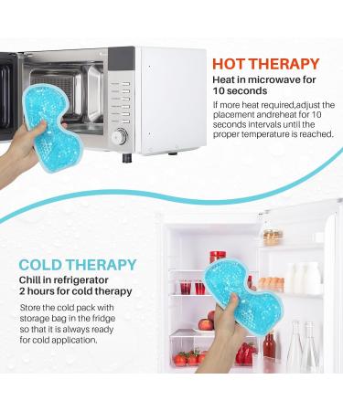 MIVORA Cooling Gel Mask for Puffy Eyes - Hot Cold Therapy for Migraine, Dark Circles, Sinus Pain - Reusable and Soothing - Light Blue - Buy Online on SooperMarket.com
