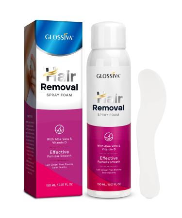 Hair Removal Spray Foam -Hair Removal Cream - Formula with Aloe Vera & Vitamin E - Effective, Painless, Flawless, Smooth Depilatory Cream for Women and Men Red