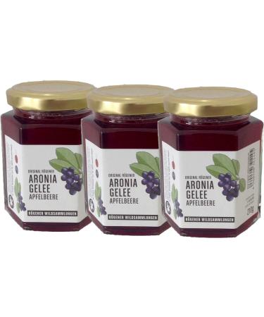 3 glasses original R gener Aronia jelly