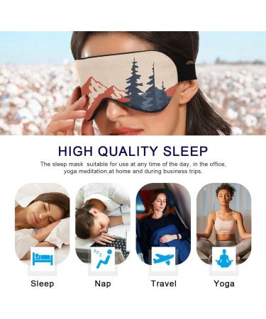 Haskirky Light Blocking Eye Mask Breathable and Adjustable Adult Men and Women Travel on Business Trips Yoga Meditation Light Smooth Comfortable Eye Mask Office Deep Sleep Goodies Mountain Landscap - Buy Online on SooperMarket.com
