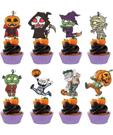 Halloween Cake Toppers | Little Pumpkin Cake Wrappers Picks Set - Pumpkin Cake Topper Pumpkin Cupcake Picks Fall Theme Cupcake Decorations for Baking Cups Fecfucy - Buy Online on SooperMarket.com