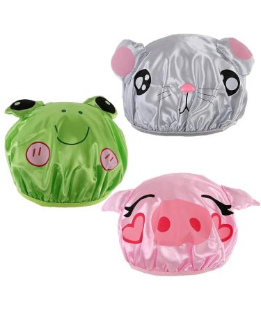 kilofly Kids Waterproof Reusable Cartoon Swimming Hat 3pcs Set3