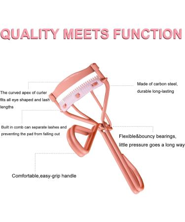 YADESQEF Eyelash Curler with Built-in Comb - Detachable, Durable Carbon Steel Body | Tightens Lashes in Seconds - Buy Online on SooperMarket.com