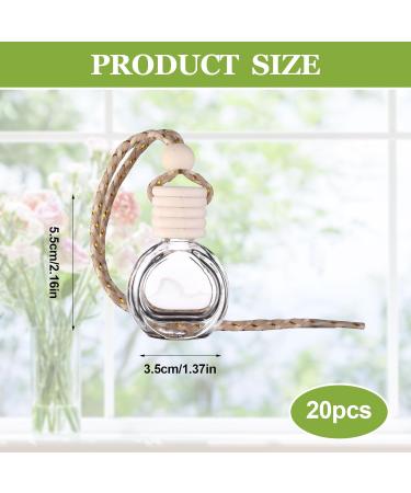 20 Pack 8ml Car Hanging Perfume Bottle Car Air Freshener Perfume Empty Bottle Refillable Pendant for Essential Oils Fragrance Aromatherapy Bottle Ornament Decor - Buy Online on SooperMarket.com