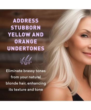 Just Nutritive Purple Toning Shampoo for Blonde Gray & Bleached Hair - Eliminate Brassiness Boost Shine & Hydrate | Sulfate & Paraben-Free - 8 oz - Buy Online on SooperMarket.com