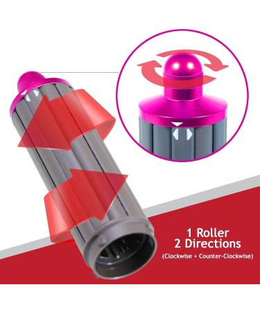 SPARES2GO 40mm 1.6 Inch x 135mm Barrel Compatible with Dyson Fits Airwrap Hair Styler (Nickel/Fuchsia) - Buy Online on SooperMarket.com