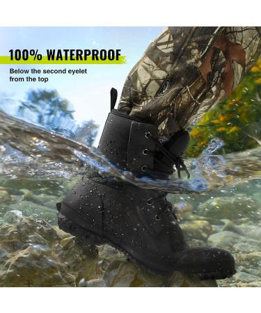 TIDEWE Men's Lace Up Neoprene Waterproof Hunting Boots - Black, Size 12 - Buy Online on SooperMarket.com