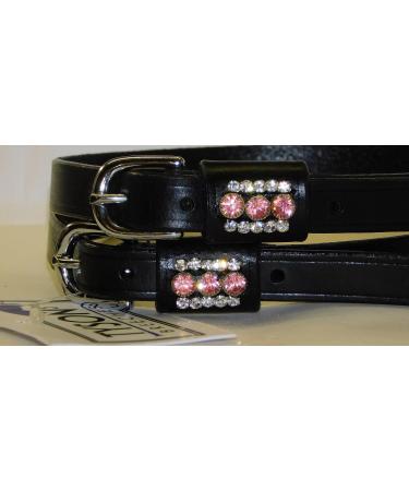 Premium Glitter Rhinestone Leather Spur Straps - Elegant White & Pink Design for Equestrian Style - Buy Online on SooperMarket.com