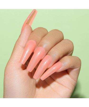 AIMEILI Peach Glitter Shimmery Gel Nail Polish 10ml - Soak Off UV LED Nail Lamp Gel Polish for Sparkly Natural Nail Art - Buy Online on SooperMarket.com