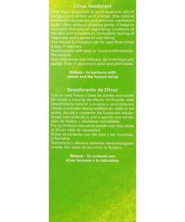Weleda Citrus Deodorant 3.4 FL Oz - Pack of 2 | Natural, Long-lasting Freshness - Buy Online on SooperMarket.com