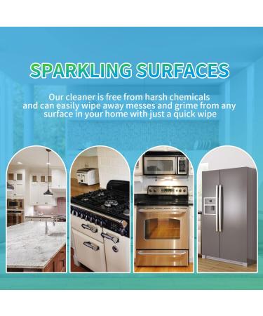 NATRUTH Kitchen Paste with Sponge Stainless Steel Cleaning Paste Rapidly Degreasing Household Miracle Cleaner for Kitchen Counter Oven Surfaces Cooker Tops Multi Surface Cleaner (300g) - Buy Online on SooperMarket.com
