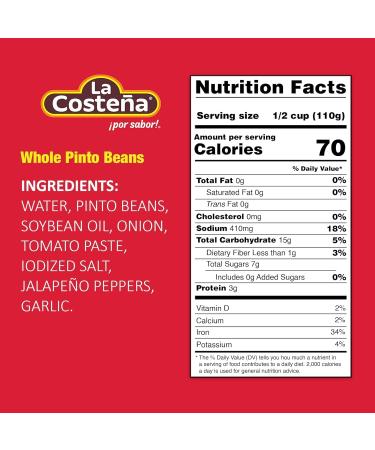La Costena Bayos Whole Beans 12 x 400g Case/Mexican Cooked Pinto Beans Tinned Bayos Frijoles Canned Beans Wholesale (Pack of 12) - Buy Online on SooperMarket.com