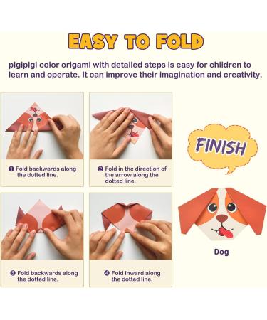 Pigipigi Craft Origami Paper for Kids - 208 Sheets, 54 Patterns, Vivid Colors - Fun Art Projects Kit for 5-12 Year Olds - Perfect Birthday Gift for Boys and Girls - Educational Toy - Buy Online on SooperMarket.com