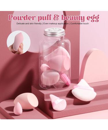 BS-MALL Pink Makeup Sponge & Triangle Puff Set - 10 Soft Pearl Cotton Sponges for Flawless Foundation & Concealer Application - Perfect for Detailed Makeup - Buy Online on SooperMarket.com