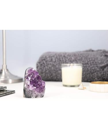 Deep Purple Amethyst Cluster (250-350g) - Polished Geode Quartz Crystal for Spiritual Healing and Home Decor - Buy Online on SooperMarket.com