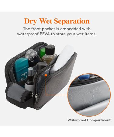 Lifewit Men's Large Travel Toiletry Bag - Water-Resistant Dopp Kit for Full Size Toiletries - Medium Black - Buy Online on SooperMarket.com