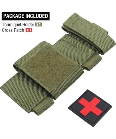 Yoncono Tactical Tourniquet Holder - Portable Military First Aid Equipment & Storage Bag for Trauma Scissors - #2 Army Green - Buy Online on SooperMarket.com