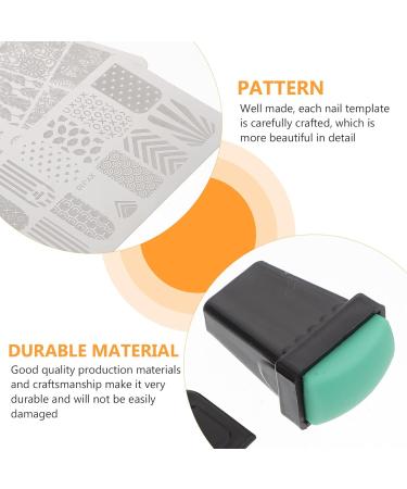 minkissy 1 Set Nail Plate Nail Print Tool Nail Art Stamping Nail Jelly Stamper Nail Image Plate Nail Art Images Silicone Nail Tools Nail Printing Template Image Board Steel Plate Manicure - Buy Online on SooperMarket.com