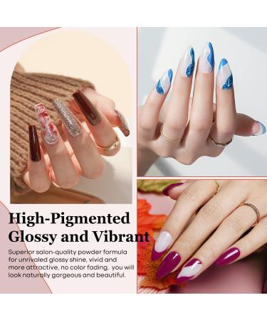 Modelones 32 Pcs Dip Powder Nail Kit Starter | 20 Colors Nude Pink Gray Acrylic Dipping Powder System | French Nail Art Manicure DIY Salon Gift Set - Buy Online on SooperMarket.com