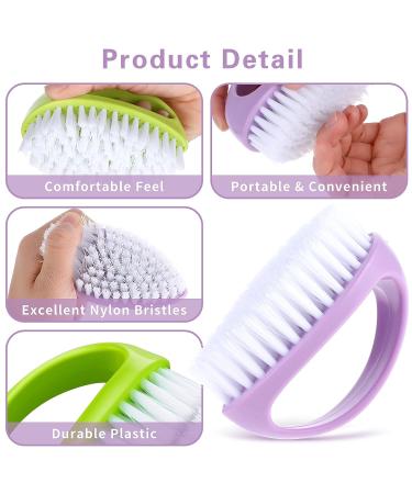 Cobee Hand Nail Brush 2-Pack | Durable Stiff Bristles Nail Cleaner for Men | Deep Cleaning Scrubber (Green & Purple) - International Shipping Available - Buy Online on SooperMarket.com