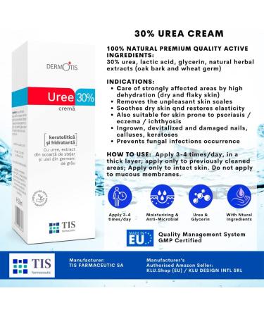 TIS Urea 30% Cream for Severely Cracked Skin | Heals Dehydrated Irritated Skin on Feet, Nails, Elbows, Knees, Hands | Skin prone to Eczema Psoriasis | 50 ml (Pack of 1) - Buy Online on SooperMarket.com