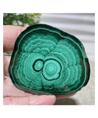 Natural Sphere 1pc Malachite Slice Natural Stone and Crystal Gems FengShui Reiki Wicca Ornaments for Home Decorati Stone Collection 85-95g