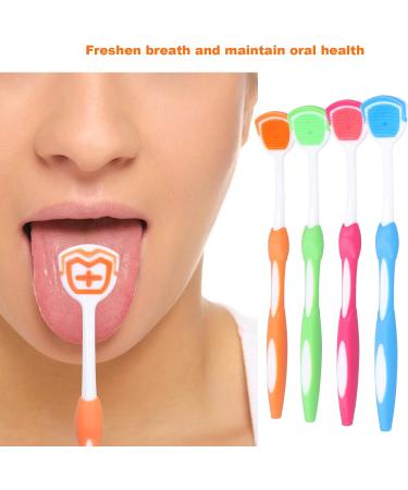 HERCHR Tongue Cleaner & Scraper | Portable Bad Breath Eliminator for Travel | Effective Plastic Tongue Brush - Buy Online on SooperMarket.com
