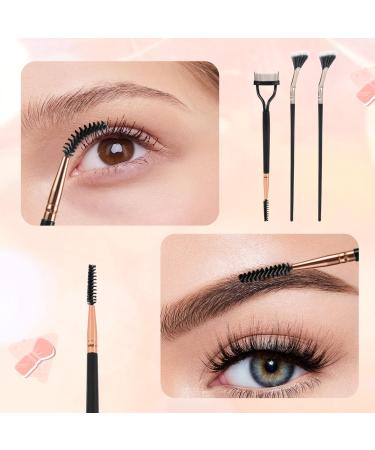 Premium Eyelash Separator Comb & 2 Mascara Fan Brushes - Dual Head Lash Shaper Tool for Perfect Eye Makeup | International Shipping - Buy Online on SooperMarket.com