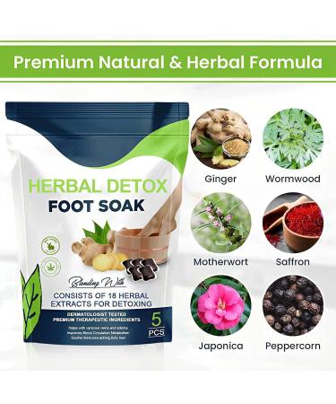 Oveallgo Herbal Detox Foot Soak Beads Oveallgo Herbal Detox Foot Soak Beads herbal detox cleansing foot soak beads Improves Blood Circulation (1Pack) - Buy Online on SooperMarket.com