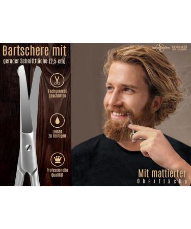 Rounded Beard Scissors - 9cm Stainless Steel Hair & Mustache Scissors for Precision Cutting - Buy Online on SooperMarket.com