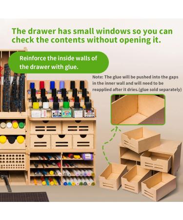 Bucasso Wooden Model Kit Tool Storage Rack  Wooden Paint Rack with MDF Material  Model Tool Kit Organizer  Paint Organizer  Craft Supplies Storage  Brush/Tool Holder for Tamiya Gundam Tools  GK2 - Buy Online on SooperMarket.com