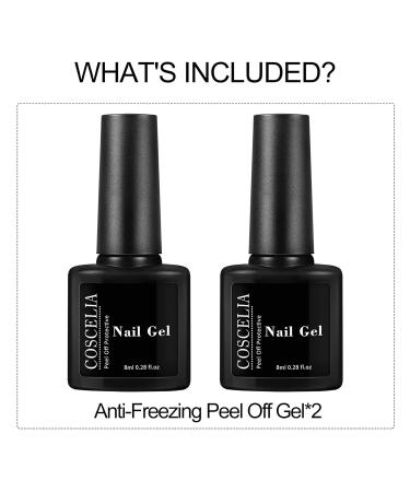 Coscelia Liquid Latex Tape Set - Peel Off 8ml Skin Protection for Nail Art & Manicure Odorless White - Buy Online on SooperMarket.com
