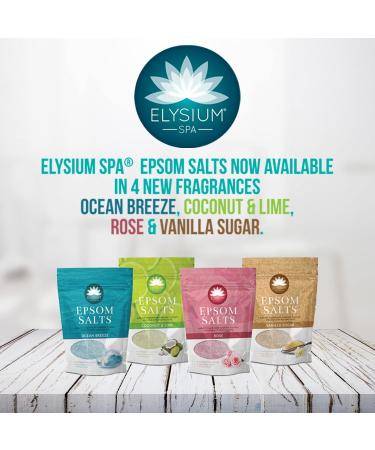 Elysium Spa Epsom Bath Salts - Natural Magnesium Sulfate Ocean Breeze - Purify & Relax - 450g - International Shipping - Buy Online on SooperMarket.com