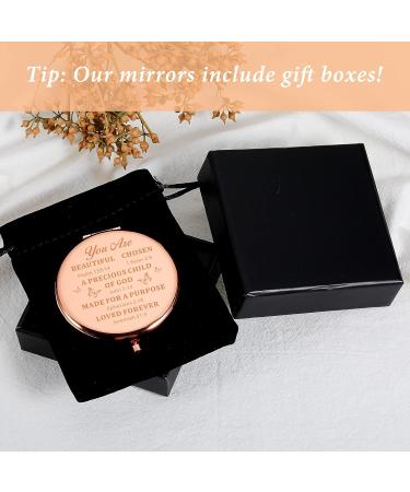 Religious Gifts for Women - Christian Bible Verse Compact Makeup Mirror - Faith-Inspiring Gift for Coworkers, Friends, Teen Girls - Perfect for Baptism, Graduation, Mom, Daughter, Grandma - Buy Online on SooperMarket.com