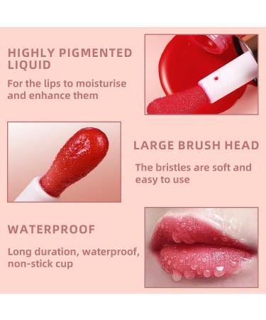 Watery Lip Tint Stain - Korean Plumping Lip Gloss & Moisturizing Liquid Lipstick | Long-Wearing Matte Finish Lip & Cheek Tint | High Pigment Color (#4 - Buy Online on SooperMarket.com