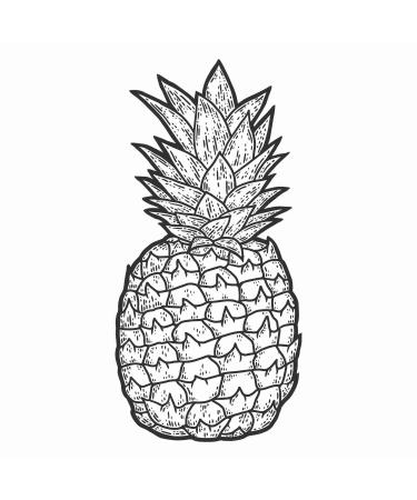 Dopetattoo Six sheets Temporary Tattoos for Men and Women Pineapple Hawaiian Fake tattoos for Men and Women Neck Arm Chest