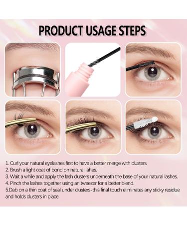 Black Bond Lash Bond and Seal - Strong Hold Cluster Lash Glue | Latex Free DIY Eyelash Extensions | Lasts 48 Hours Waterproof - Buy Online on SooperMarket.com
