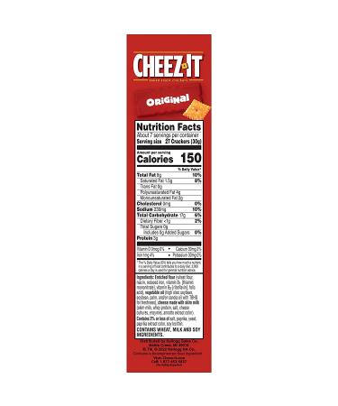 Cheez-It Original Baked Cheese Crackers 7oz Box - Perfect Office and Kids Snack - Buy Online on SooperMarket.com