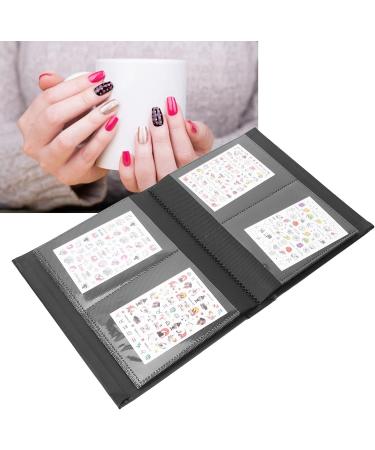 Nail Sticker Display Book Nail Stickers Storage Albums Nail Sticker Album Cardboard Kraft Paper for Nail Salons Family Photo Storage(Black) - Buy Online on SooperMarket.com