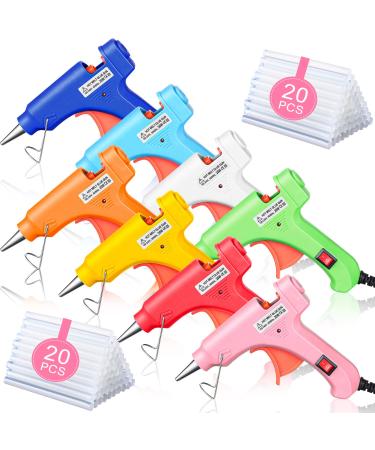 Zhengmy 8 Pieces Mini Hot Glue Gun with 40 Glue Sticks for School Project Small Hot Melt Gun for Kids Craft Glue Gun for DIY Small Craft Projects and Home Quick Repairs  Multicolor