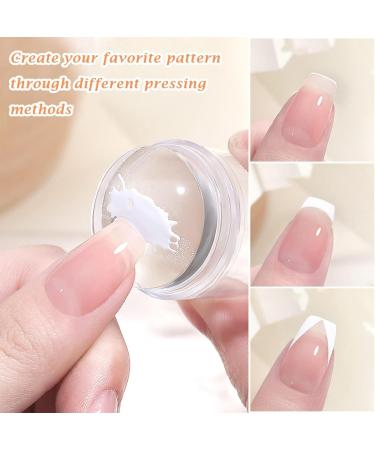 3-Piece Nail Art Stamper Kit - Clear Silicone Nail Stamp Set for French Manicure & Designs - Buy Online on SooperMarket.com