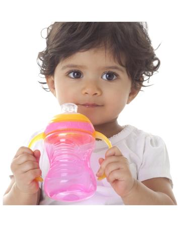 Nuby Two-Handle No-Spill Super Spout Grip N' Sip Cup  8 Ounce  Colors May Vary